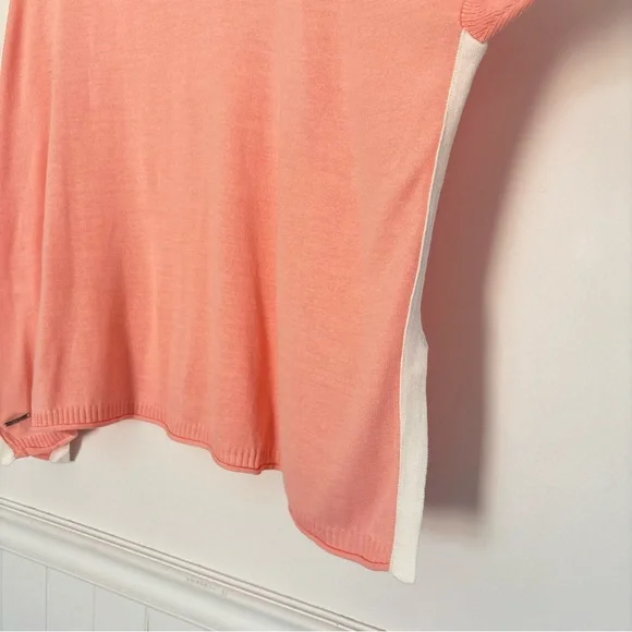MerSea Catalina Crewneck Sweater - Peach/White Contrast One Size F85 - Picture 6 of 16